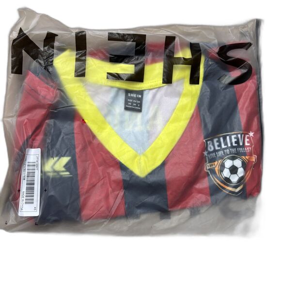 Shein NWT Los Angeles Cropped Jersey Graphic Short Sleeve Tee XS - Picture 4 of 7